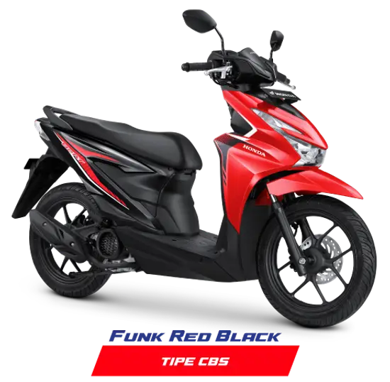 honda motorcycle matic beat funk red black