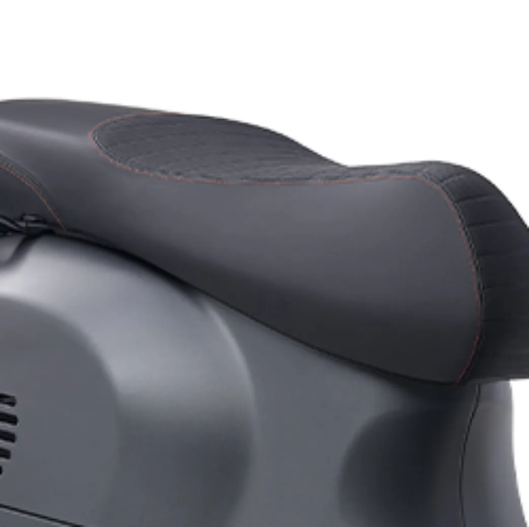 Black Saddle With Double Material and Stitching (Fluorescent Orange and Black) with Horizontal Heat Seal Technique