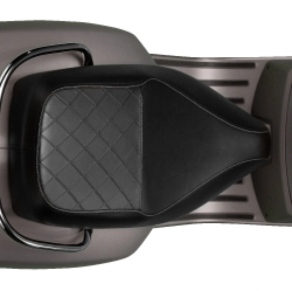 Black Saddle with Double Stitching (Fluorescent Green and Black) With Rhombus Heat Seal Technique