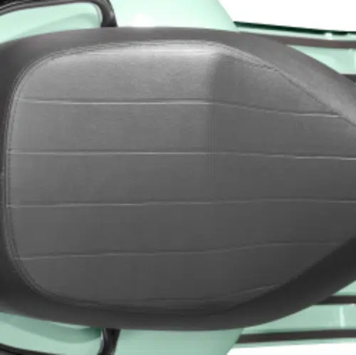 Grey Saddle With Double Grey Stitching and Vertical Heat Seal Technique