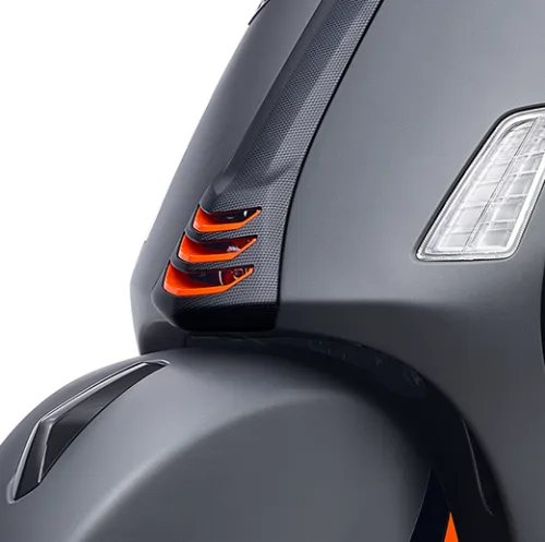 New Front Tie Carbon Design With Horn Cover in Fluorescent Orange